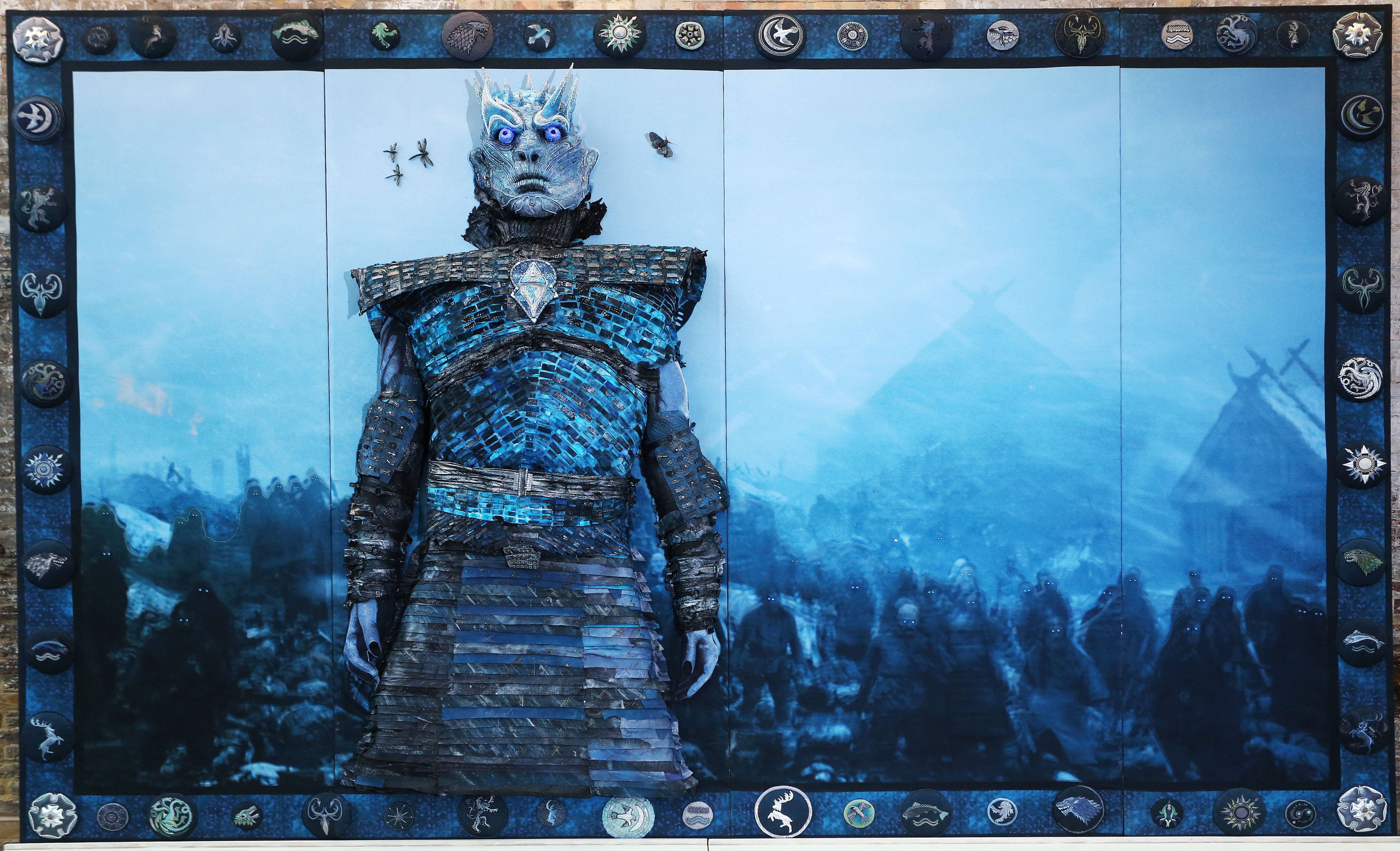 Large scale embroidery displayed to launch Game of Thrones Fifth Season on Blu-ray and DVD, London, UK, 18th March 2016